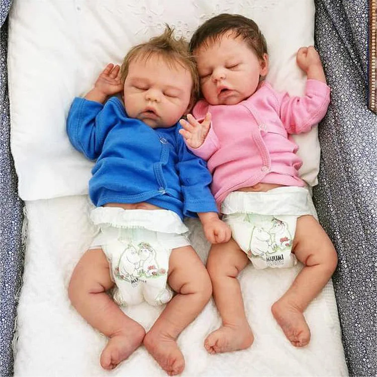 12"&16" Solid Platinum Liquid Realistic Full Body Silicone Baby Boy and Girl,Flexible Newborn Baby Doll Wdebao and Yayu