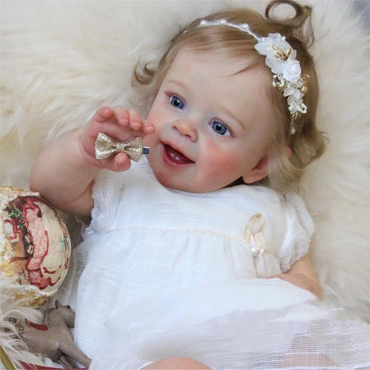 🌟Eyes can Open and Close-2024 New Arrival Function 20" Reborn Baby Doll Girl Hilary with Supple and Lush Blonde Hair& Delicate Reborn Gift Set - Image 2